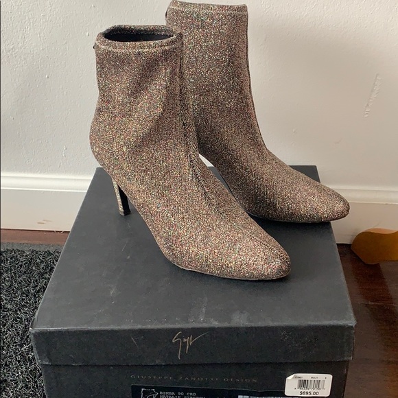 Giuseppe Zanotti Shoes - Giuseppe Zanotti Natalie stretch sparkle booties